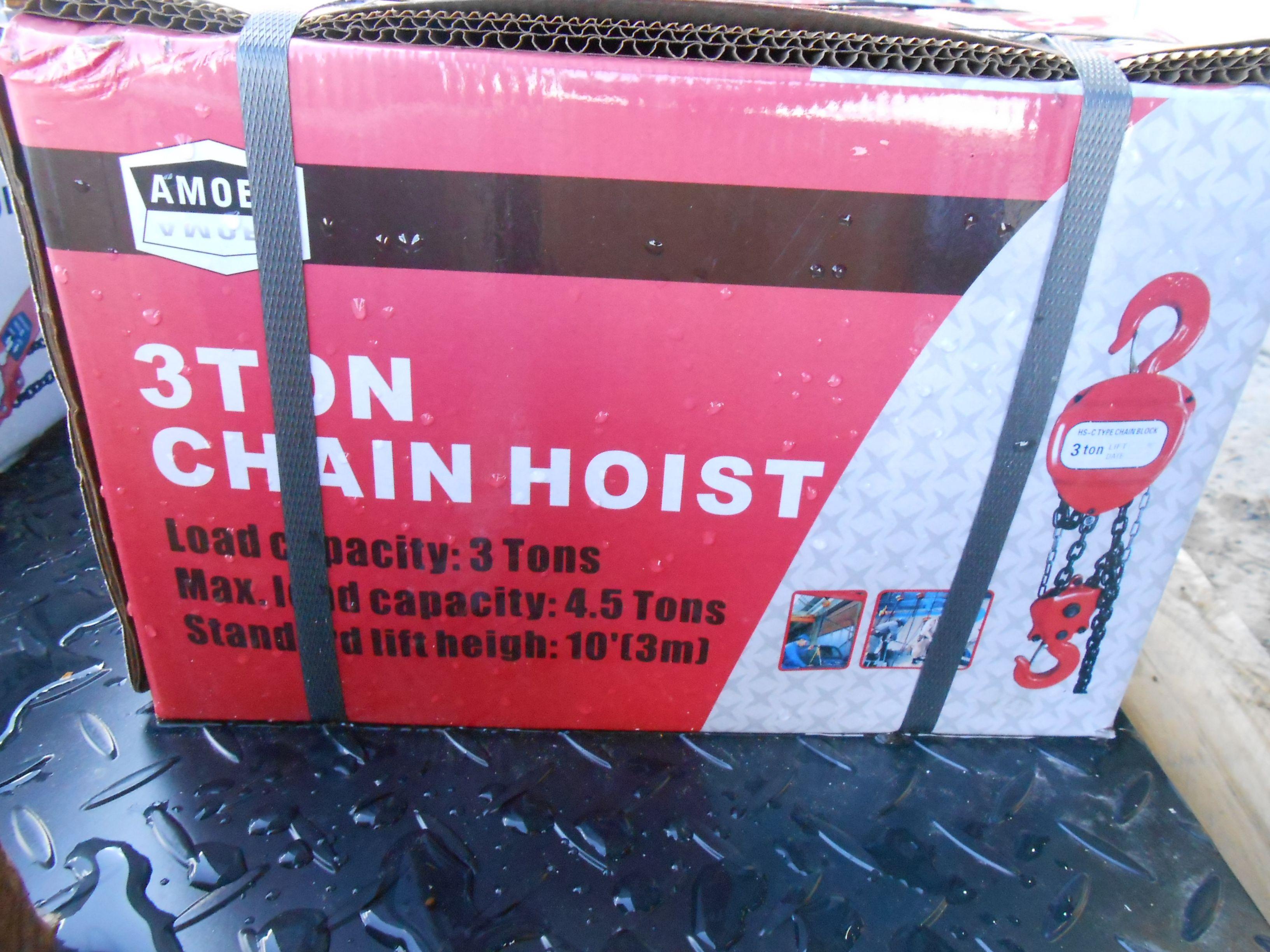 3 TON CHAIN HOIST TAG #3754