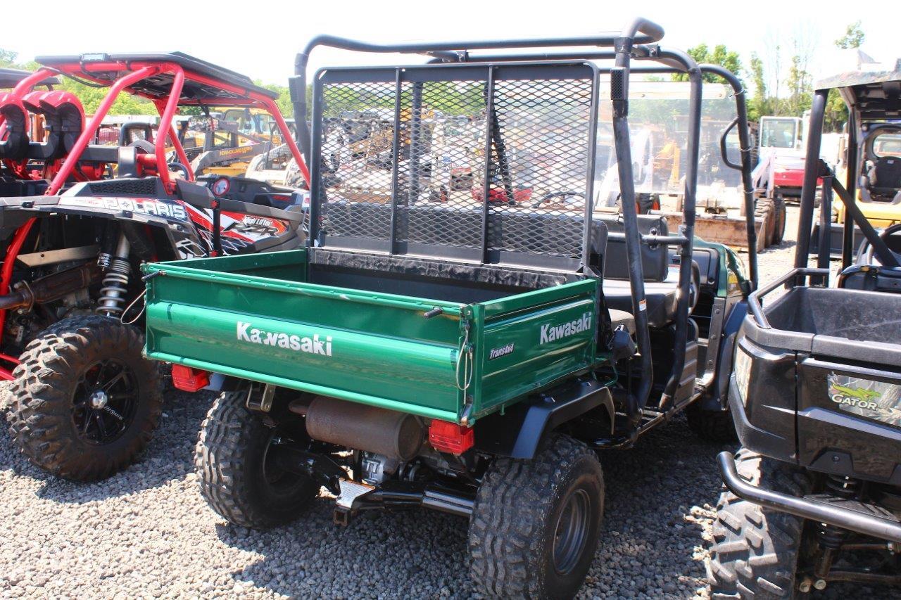 KAWASAKI MULE 3010 TRANS 4X4 4 SEATER, SHOWING 375 HRS, S # JKIAFCJ117B516727 TAG# 5237