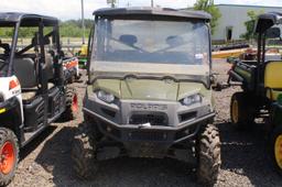 POLARIS CREW DIESEL UTV 4 SEATER, 4WD, WINDSHEILD, ROOF AND BACK GLASS, VIN# 4XAWH90D4D2713544 TAG#