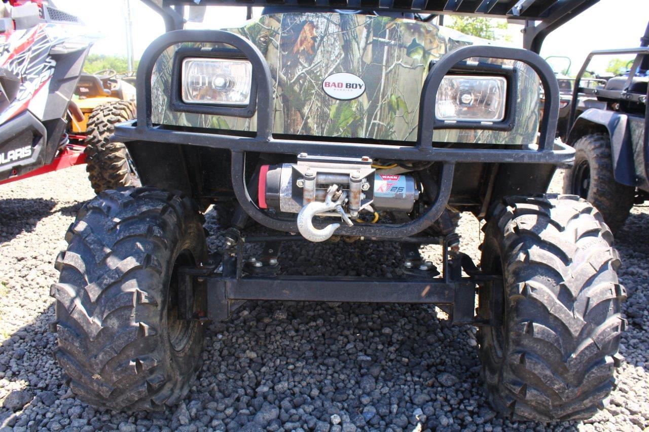 BAD BOY ELECTRIC BUGGY TOP, FRONT RACK, WINCH, NEW BATTERIES, S# 8003958 TAG# 5257