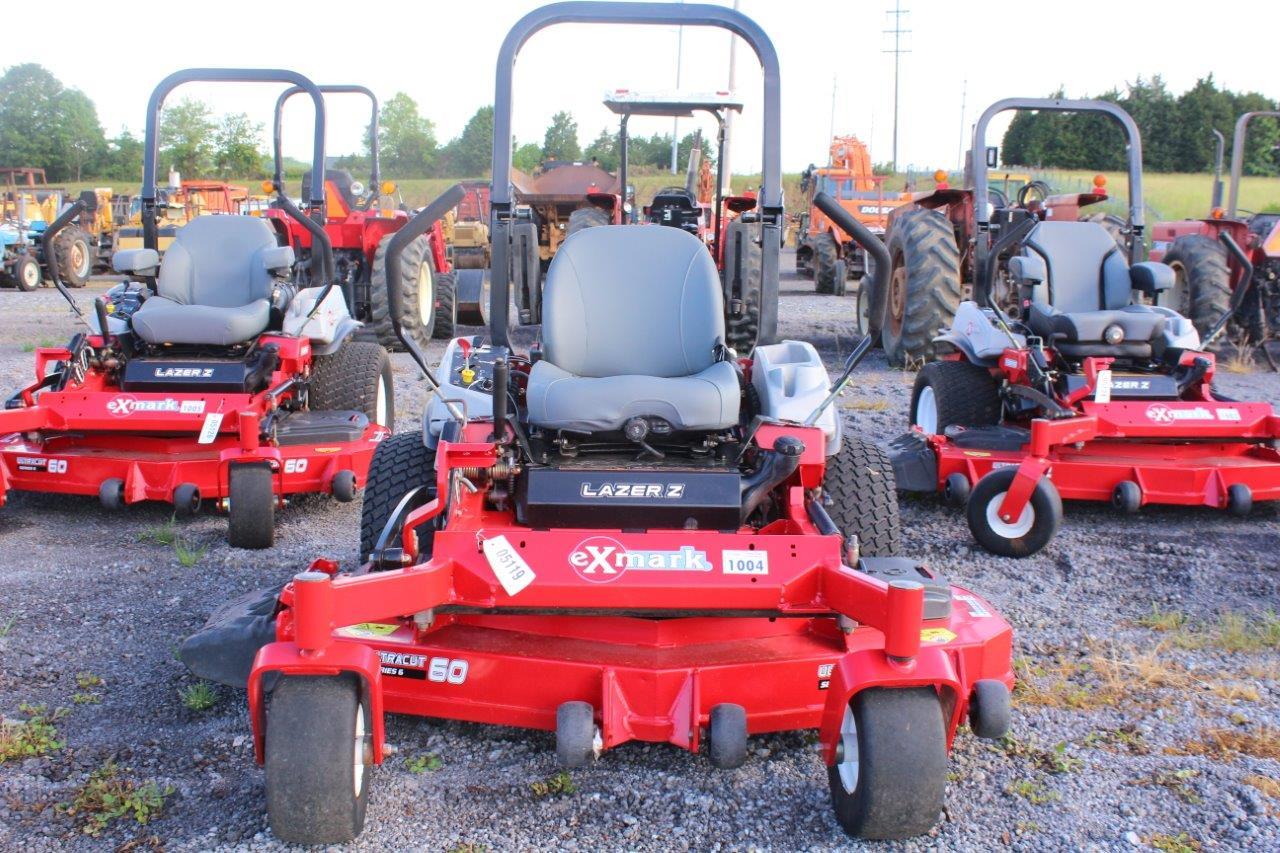 EXMARK LAZERZ 60" ULTRA CUT X-SERIES, 27HP KOHLER ENGINE, SUSPENSION SEAT, W/ ROPS, SHOWING 454 HOUR