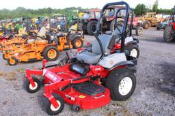 EXMARK LAZERZ 60" ULTRA CUT X-SERIES, 27HP KOHLER ENGINE, SUSPENSION SEAT, W/ ROPS, SHOWING 454 HOUR