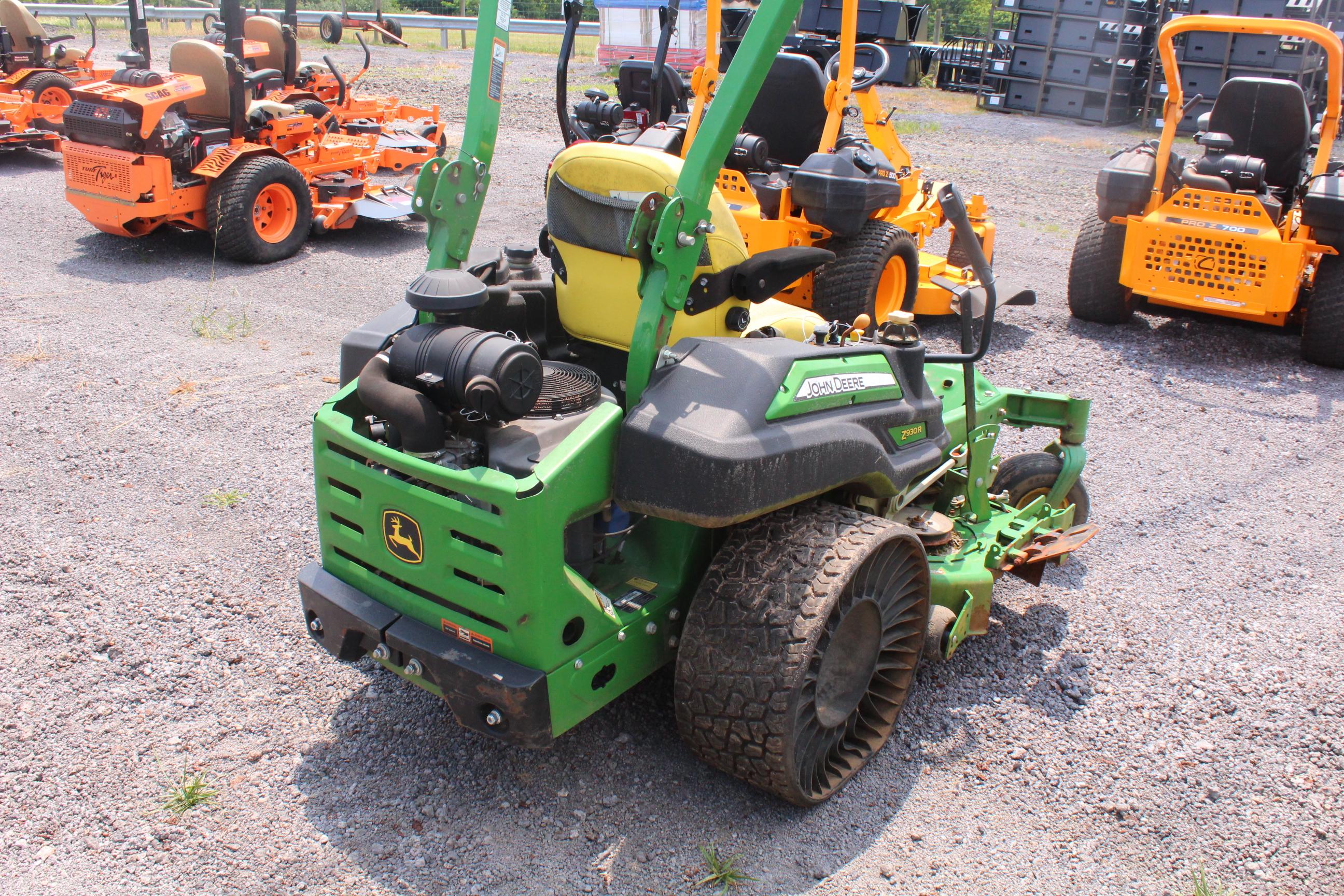 JOHN DEERE 2930R ZERO TURN MOWER 54" DECK KAWASAKI ENGINE, 661 HRS, S# ITC930RFAET020154, TAG# 5415