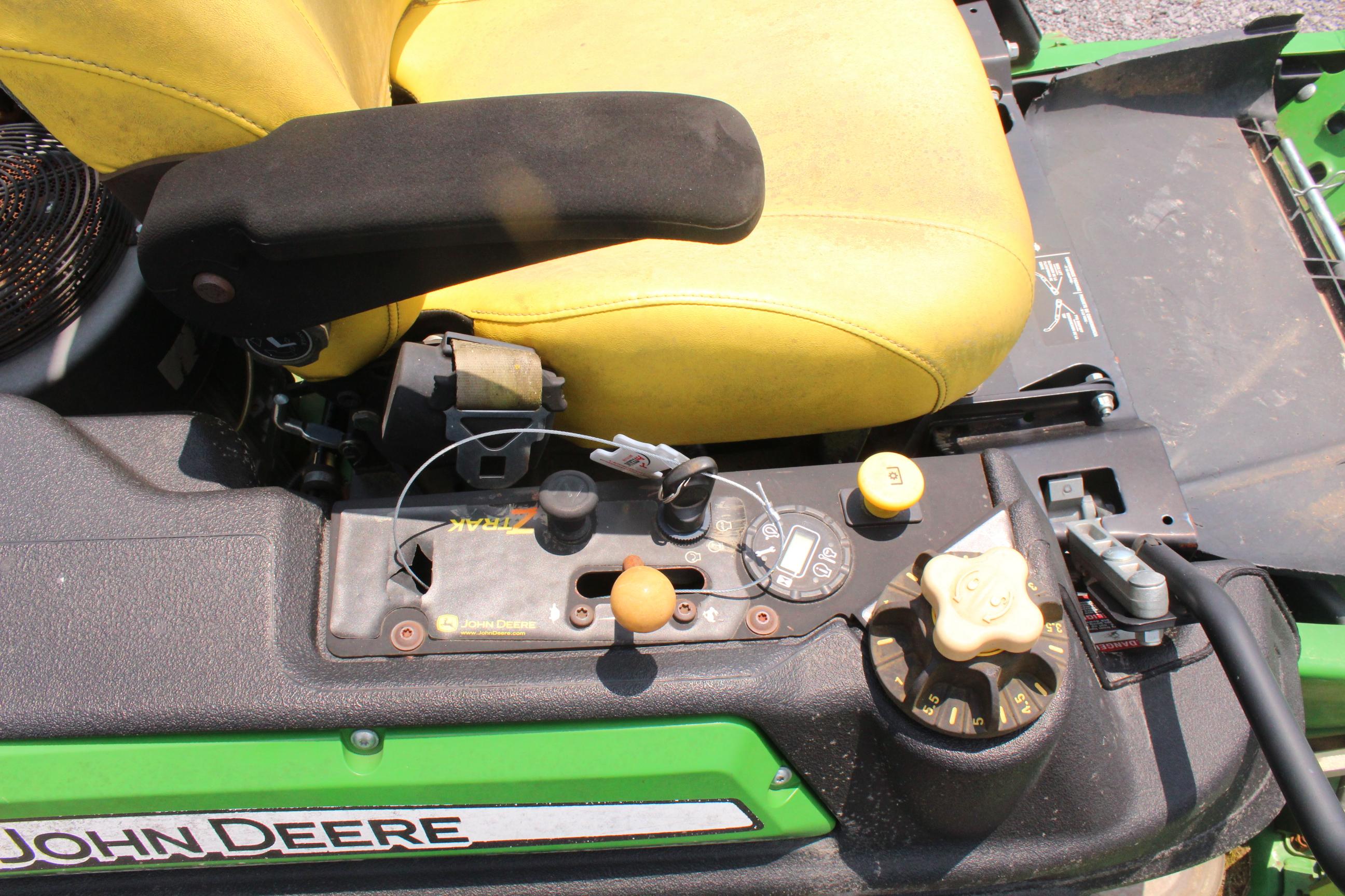 JOHN DEERE 2930R ZERO TURN MOWER 54" DECK KAWASAKI ENGINE, 661 HRS, S# ITC930RFAET020154, TAG# 5415