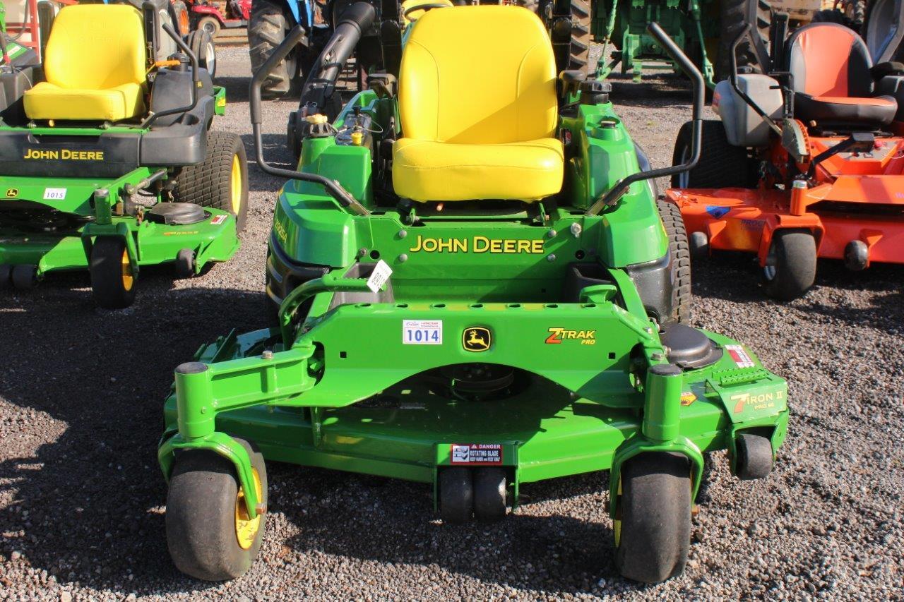 JOHN DEERE ZTRACK 925A - 60" CUT 27 HP KAWASAKI ENGINE, SHOWING 662 HRS, S# 9C925APO13893 TAG# 5168