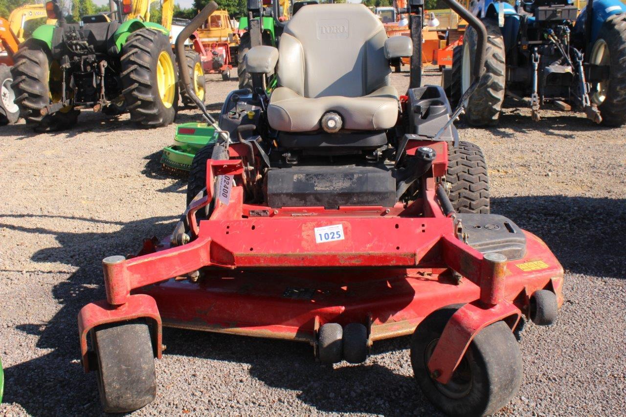 TORO Z MASTER ZERO TURN MOWER KOHLER ENG, 60" DECK, 2912 HRS, S# 316000143 TAG # 2400Z