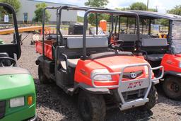 KUBOTA RTV 1140CPX DIESEL, P/S, HYDRAULIC DUMP BED, 4 SEATER, SHOWING 2535 HRS, S/N# 11726, TAG# 939