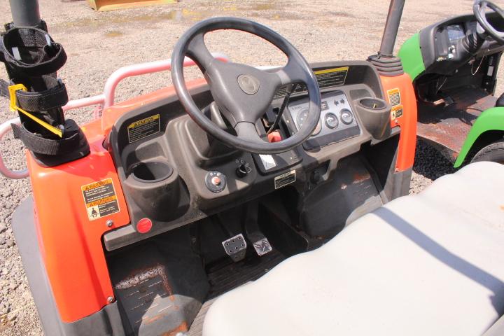 KUBOTA RTV 1140CPX DIESEL, P/S, HYDRAULIC DUMP BED, 4 SEATER, SHOWING 2535 HRS, S/N# 11726, TAG# 939