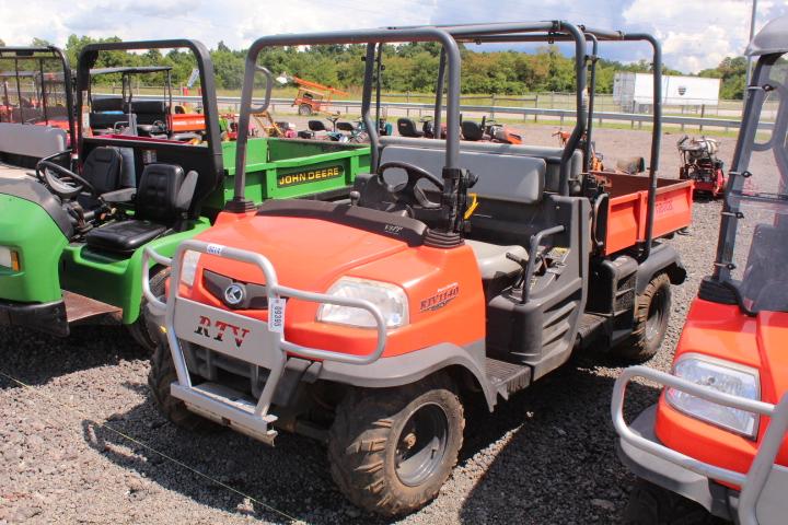 KUBOTA RTV 1140CPX DIESEL, P/S, HYDRAULIC DUMP BED, 4 SEATER, SHOWING 2535 HRS, S/N# 11726, TAG# 939