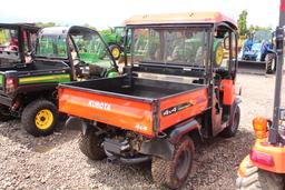 '13 KUBOTA RTV 900XT DSL, P/S, W/CANOPY, GLASS WINDSHIELD & WIPER, S/N# D7032, SHOWING 563 HRS, TAG#