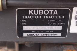 KUBOTA B2620 4WD TRACTOR 3PT HITCH, DSL,P/S, PTO, ROLL BAR, SHOWING 462 HRS, S/N# 51155, TAG# 9398