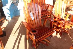 CEDAR SWIVEL GLIDER AMISH BUILT