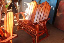 CEDAR DOUBLE SEAT W/ IRON ARM REST