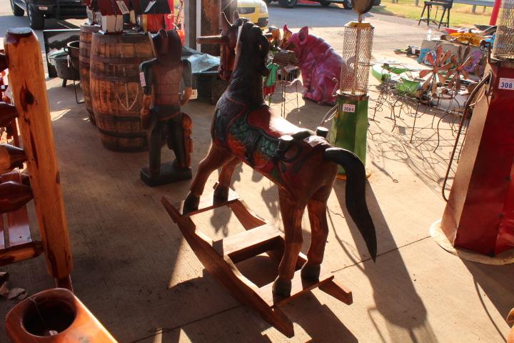 TEAK WOOD ROCKIN HORSE 30"