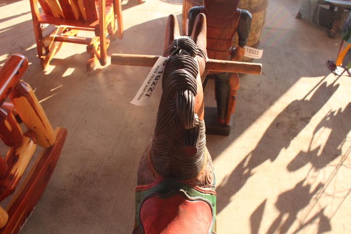 TEAK WOOD ROCKIN HORSE 30"