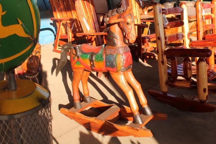 TEAK WOOD ROCKIN HORSE 30"