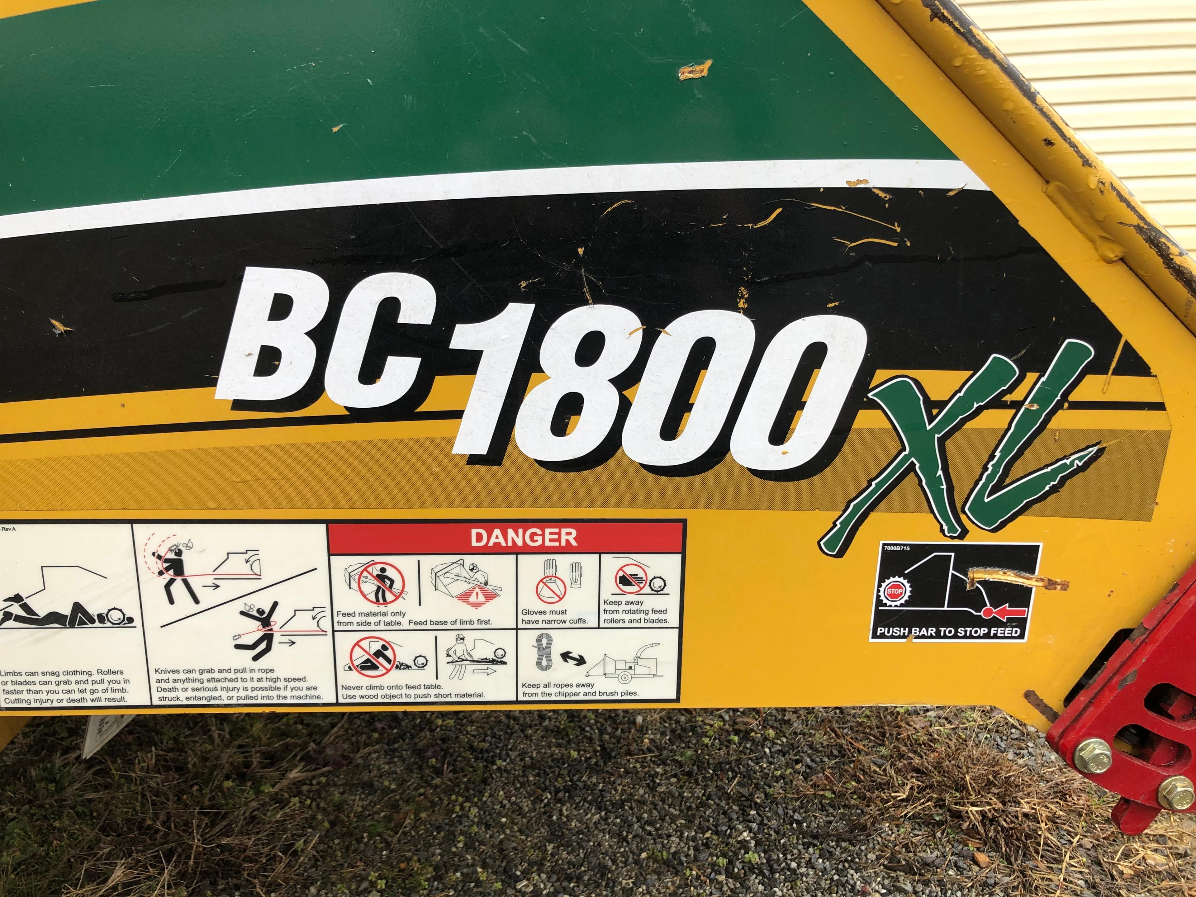 2019 VERMEER BC1800 XL WOOD CHIPPER
