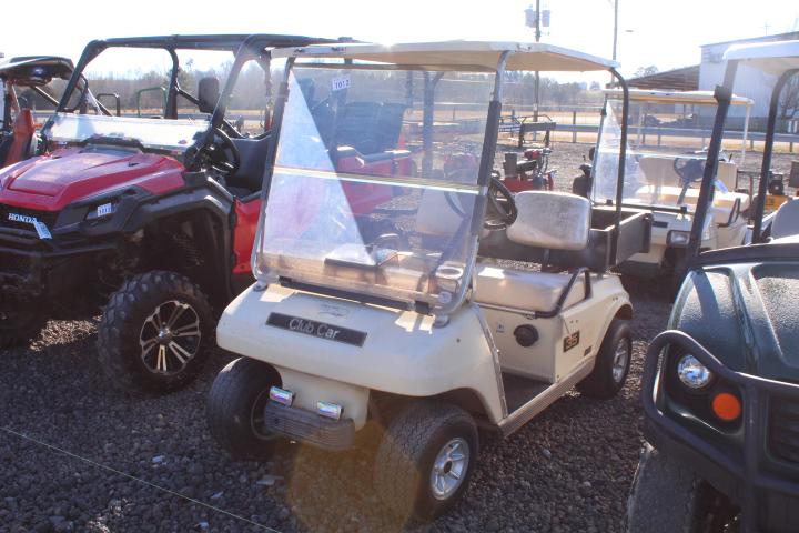 CLUB CAR GAS GOLF CART W/ BED & WINDSHIELD