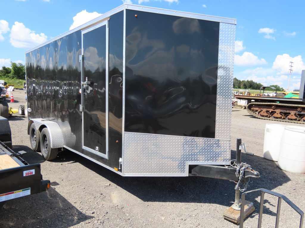 16FT LOOK ENCLOSED TRAILER, DUAL 5 LUG AXLES