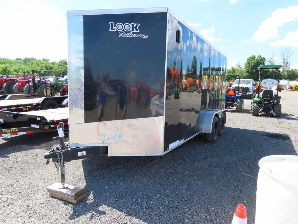 16FT LOOK ENCLOSED TRAILER, DUAL 5 LUG AXLES