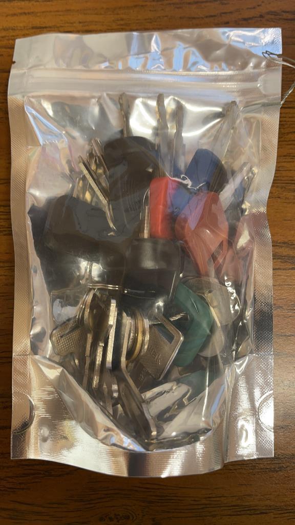 UNUSED SET OF 23 EQUIPMENT KEYS