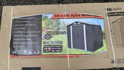 UNUSED TMG 6'X8' APEX METAL SHED