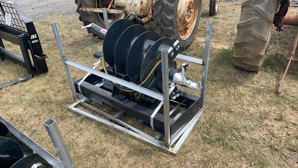 UNUSED JCT SKID STEER POST HOLE AUGER