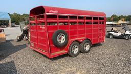 2008 DELTA 16' BUMPER PULL CATTLE TRAILER