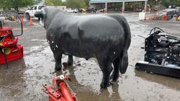 BLACK FIBERGLASS BULL