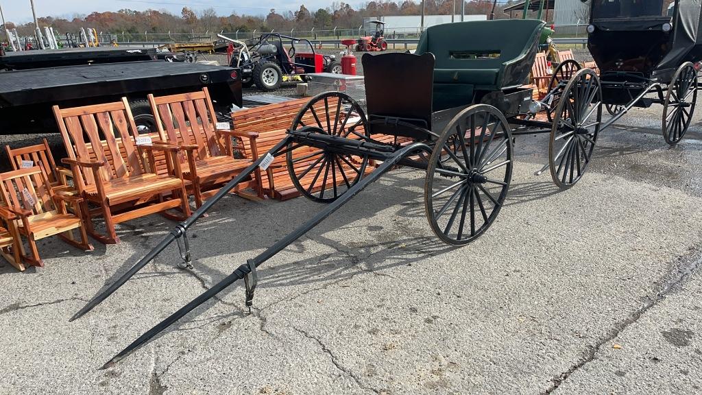 SINGLE HORSE OPEN BUGGY SINGLE SEAT