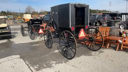 SINGLE HORSE TOP BUGGY WITH WINDSHIELD