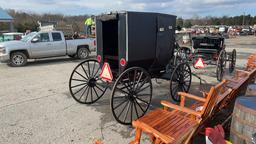 SINGLE HORSE TOP BUGGY WITH WINDSHIELD