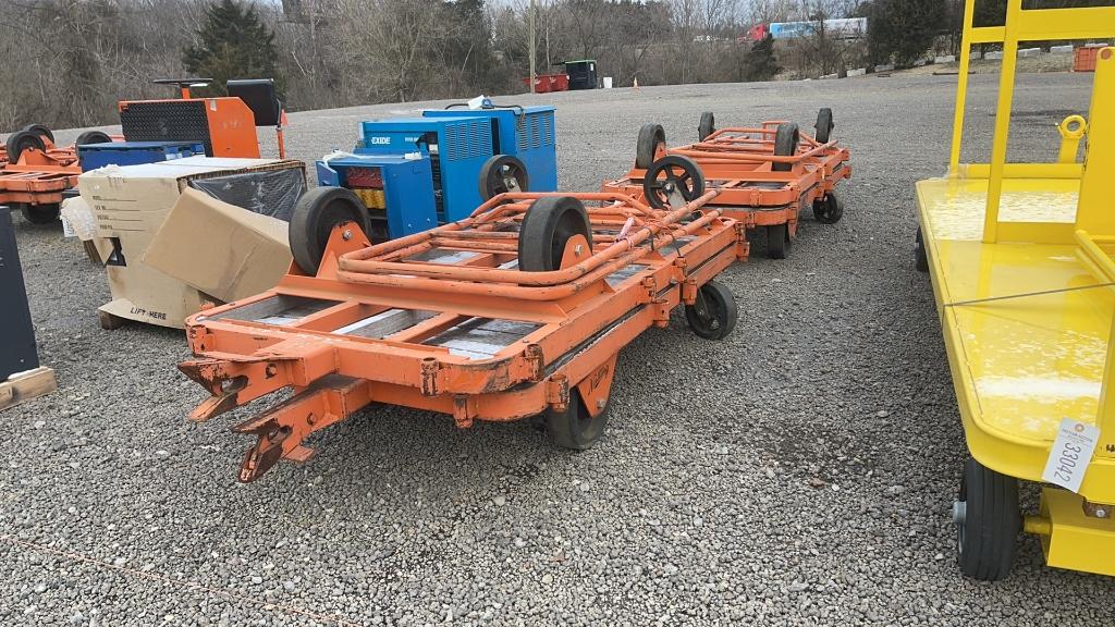 QTY 4) 42"X84" ROLLING CARTS