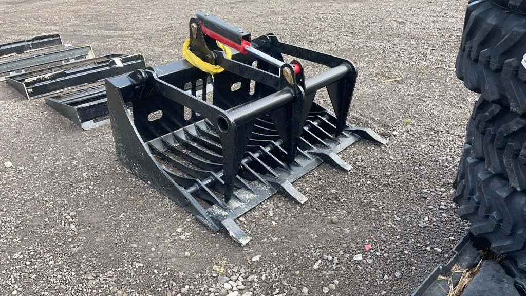 UNUSED 48" SKID STEER SKELETON GRAPPLE BUCKET