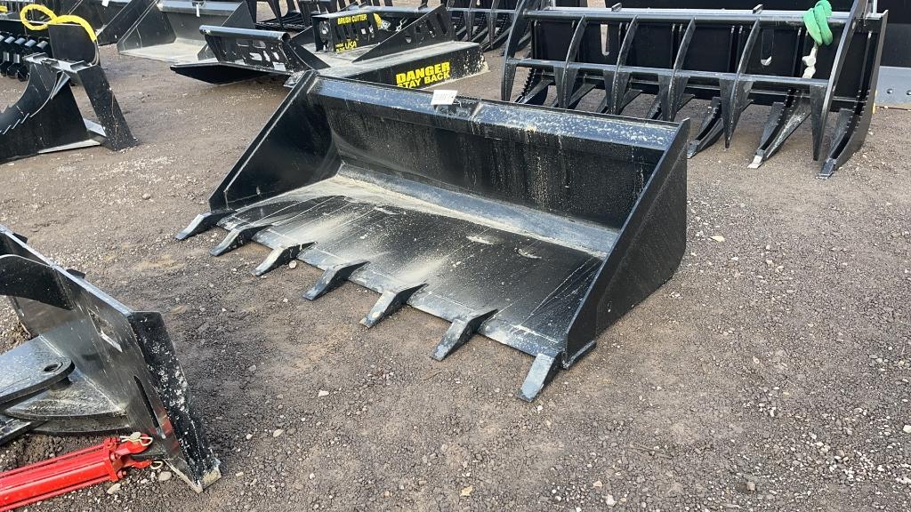 UNUSED 74" SKID STEER TOOTH BUCKET