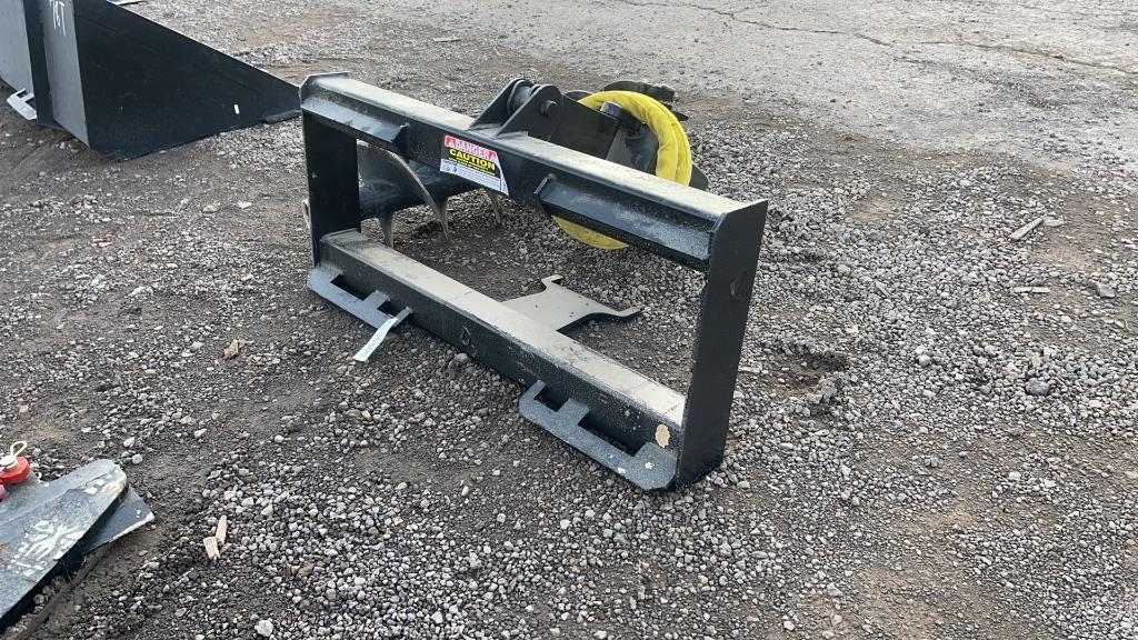 UNUSED SKID STEER POST AUGER WITH 12" BIT