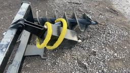 UNUSED SKID STEER POST AUGER WITH 12" BIT