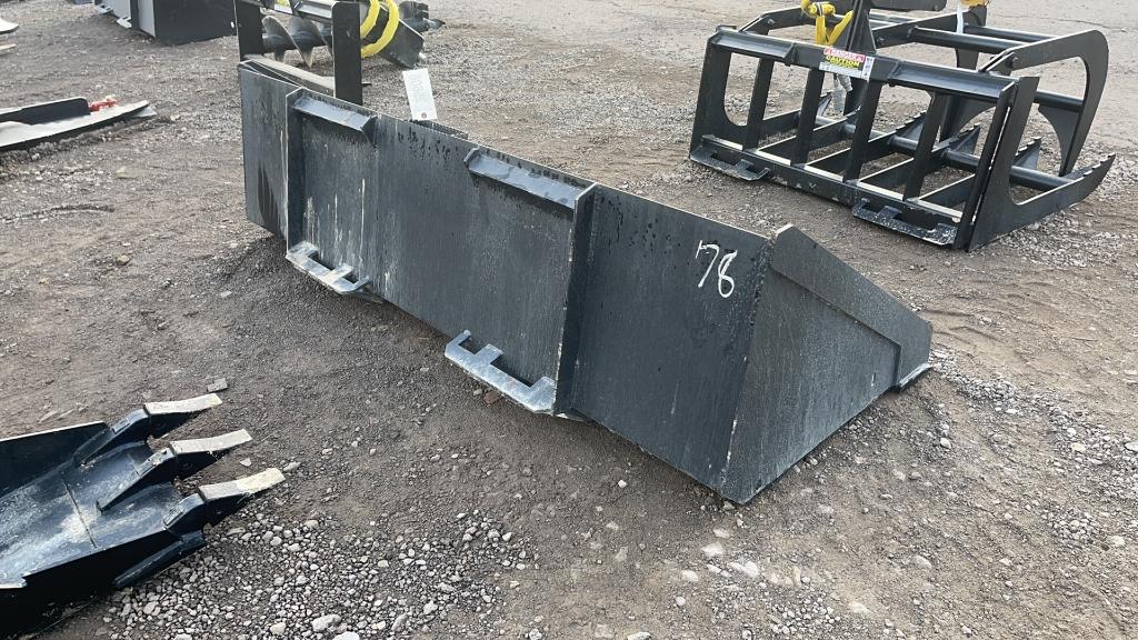 UNUSED 78" SKID STEER SMOOTH BUCKET