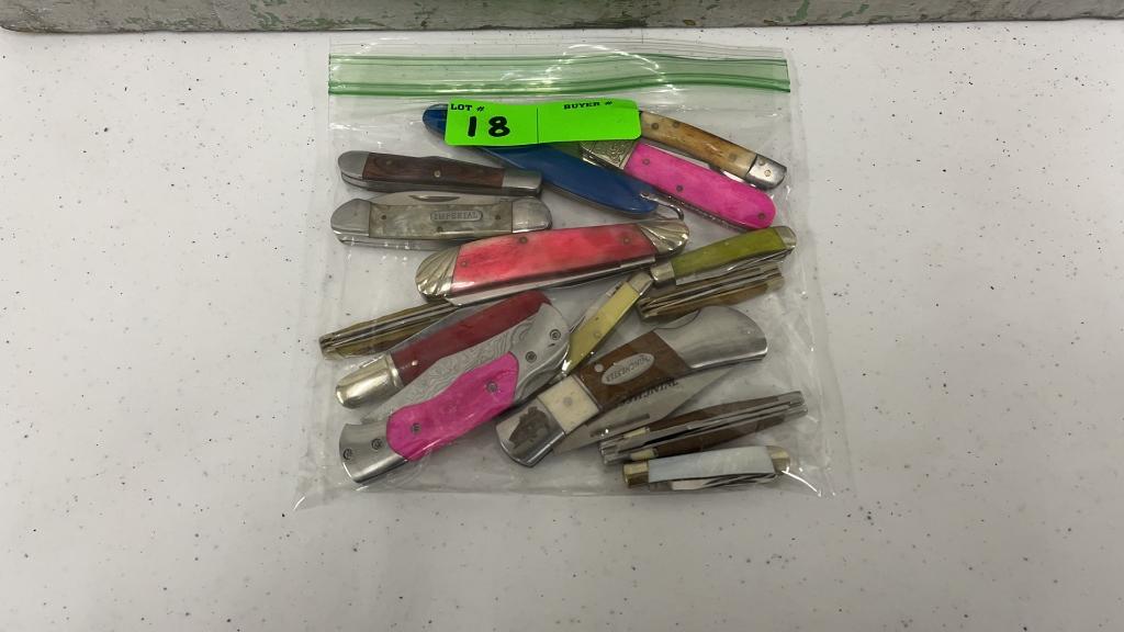 QTY 15) ASSORTED POCKET KNIVES