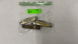 QTY 3) ASSORTED POCKET KNIVES