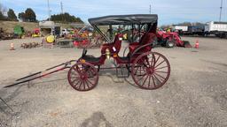 AMISH BUILT HORSE DRAWN 2 SEAT SURREY