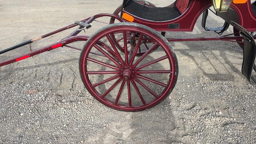 AMISH BUILT HORSE DRAWN 2 SEAT SURREY