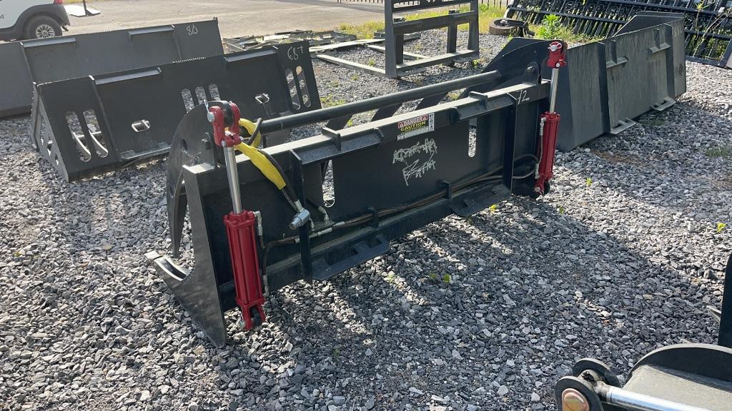 UNUSED 72" SKID STEER ROOT RAKE GRAPPLE