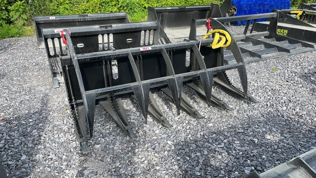 UNUSED 68" SKID STEER ROOT RAKE GRAPPLE