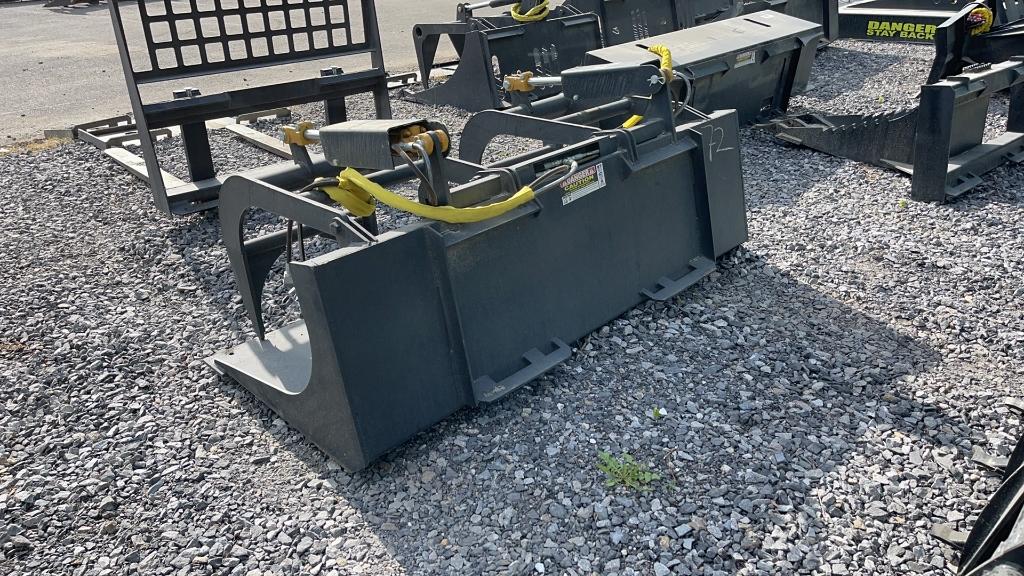 UNUSED 72" SKID STEER SMOOTH GRAPPLE BUCKET