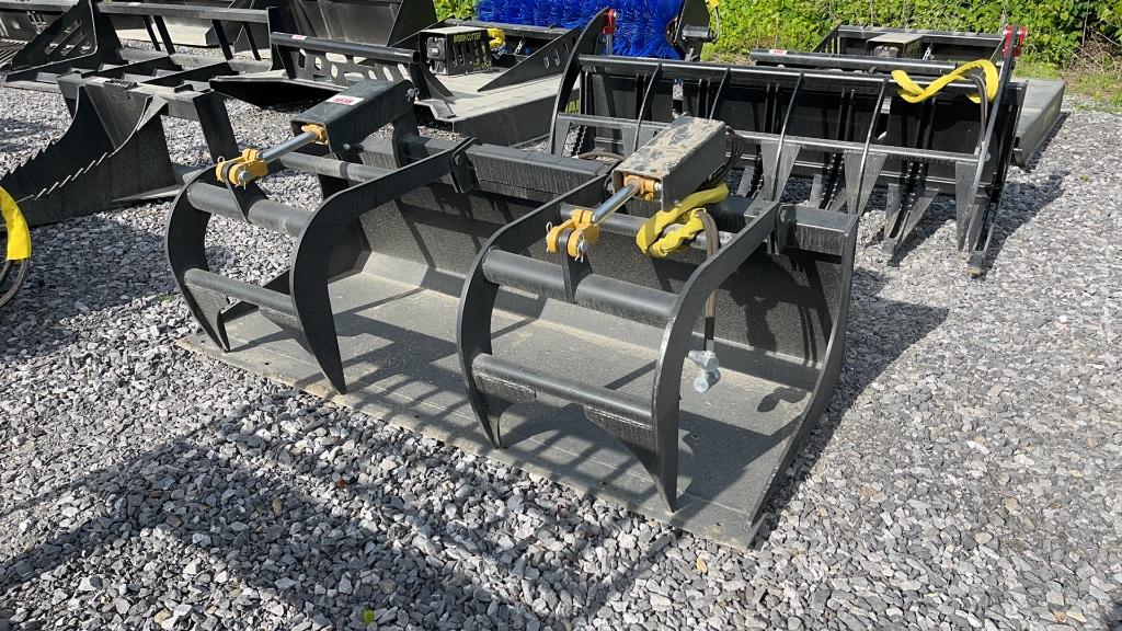 UNUSED 72" SKID STEER SMOOTH GRAPPLE BUCKET