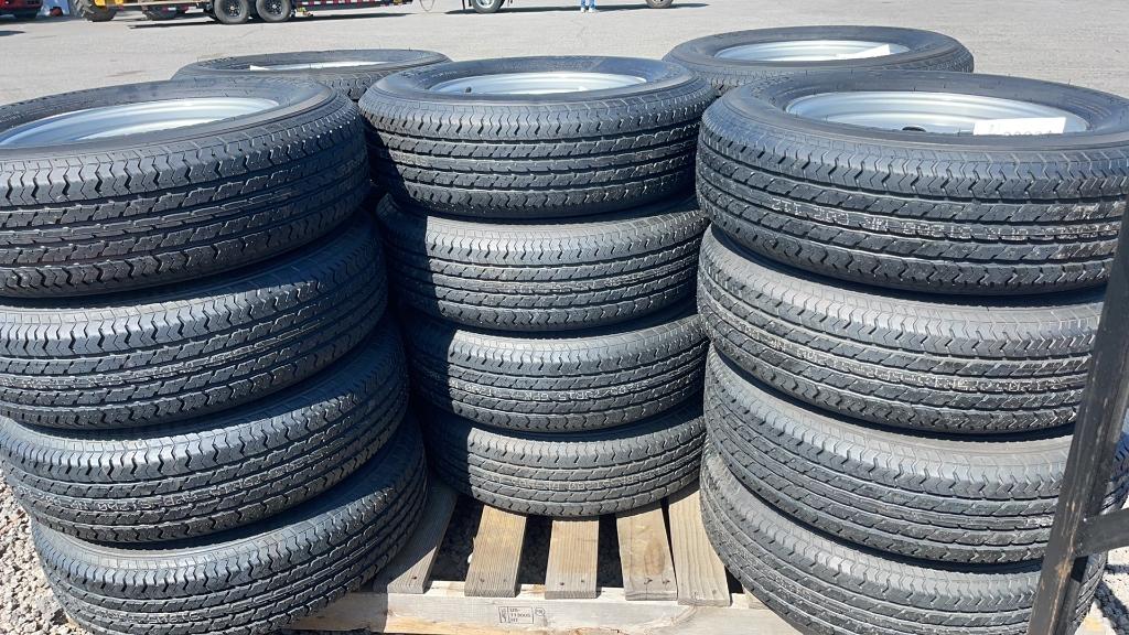 QTY 4) ST205/75R15 TRAILER TIRES