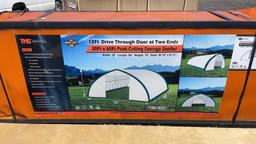 UNUSED TMG 15'X30'X60''PEAK CEILING STORAGE SHELTR