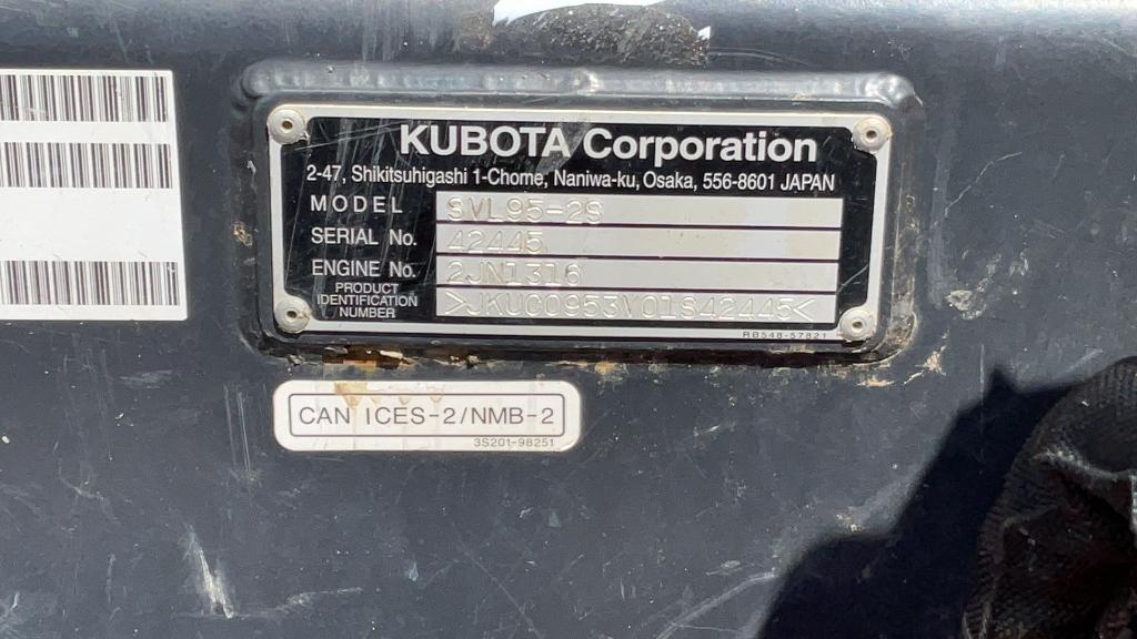 2019 KUBOTA SVL 95-2S TRACK SKID STEER
