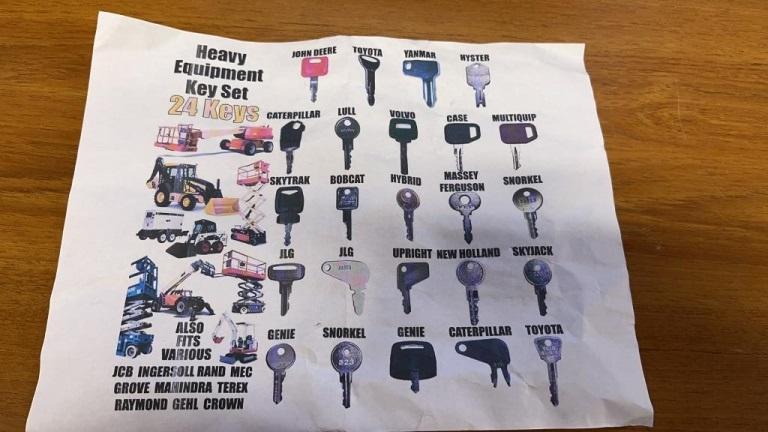 QTY 2) HEAVY EQUIPMENT KEYS